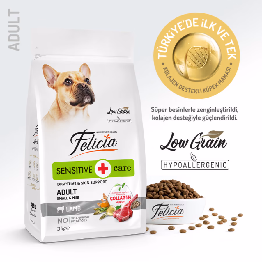 Felicia Sensitive Care Kuzulu ve Pirinçli Küçük Irk Yetişkin Köpek Maması
