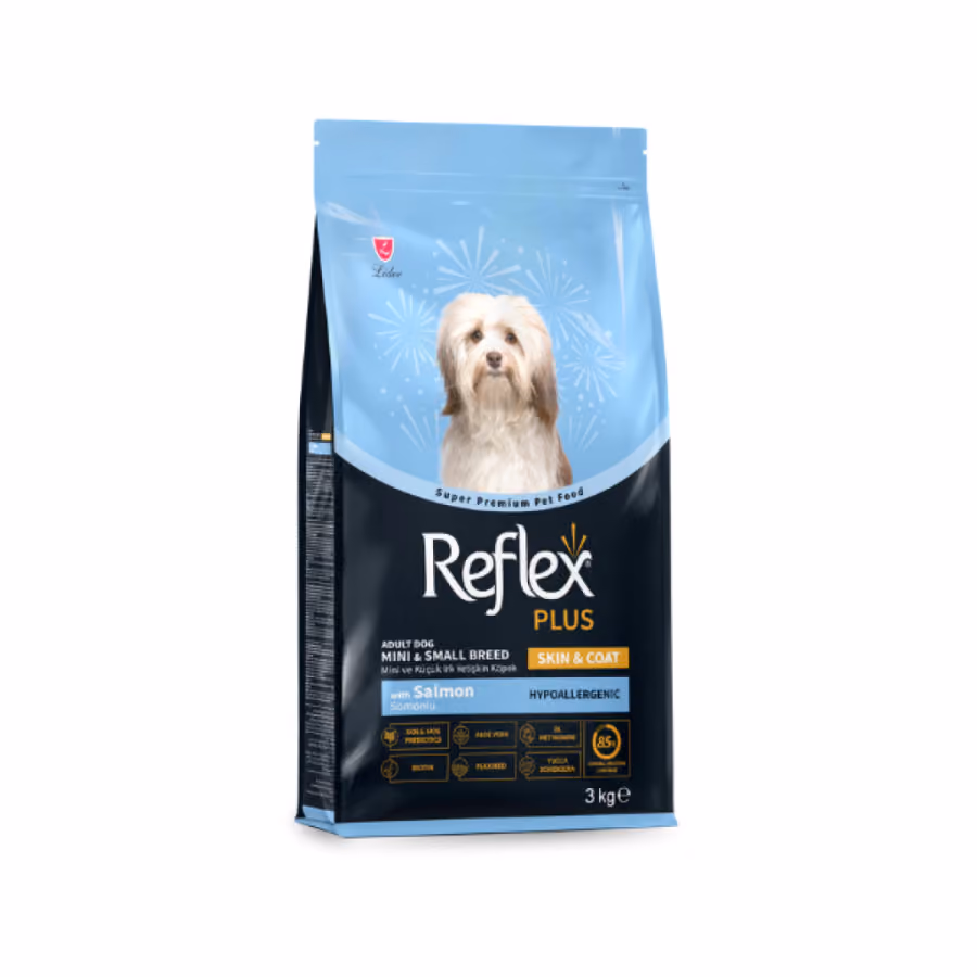 Reflex Plus Hipoalerjenik Deri ve Tüy Sağlığı için Somonlu Küçük Irk Yetişkin Köpek Maması